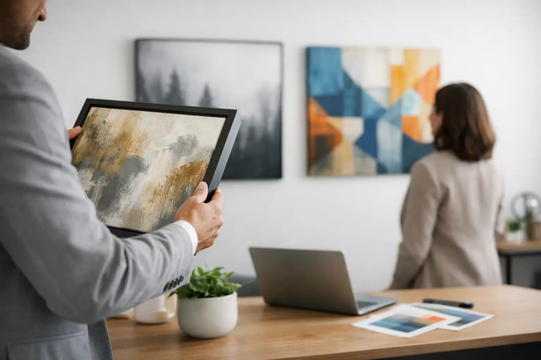 Cómo elegir arte para oficina con intención