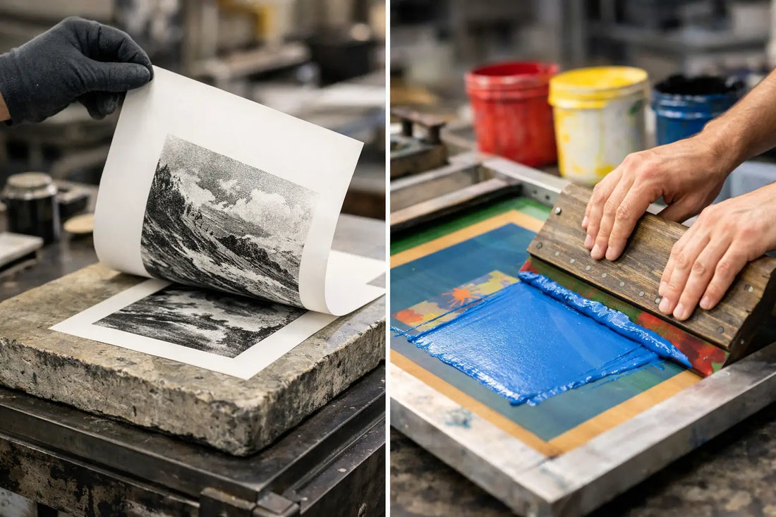 Diferencia entre litografía y serigrafía en arte
