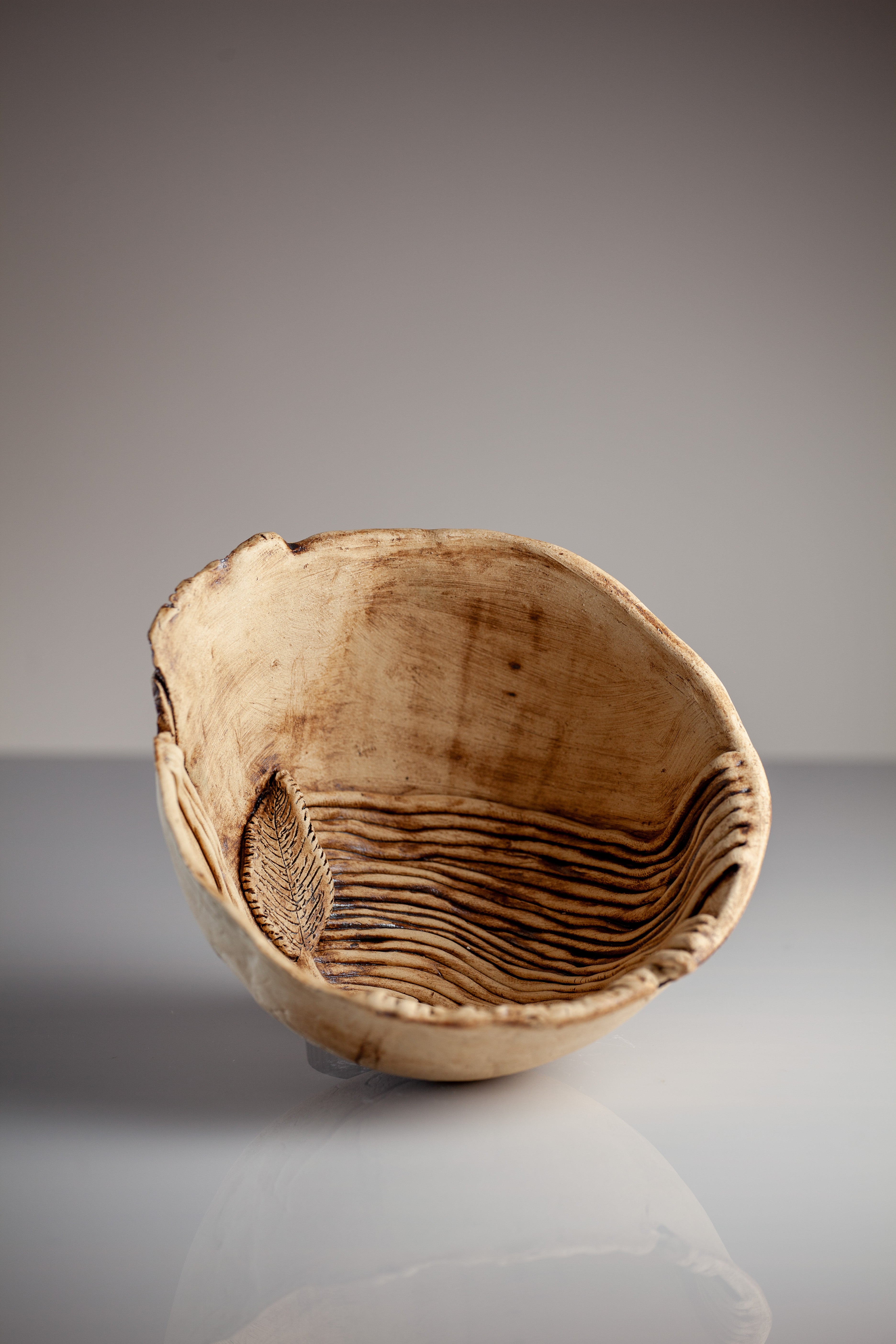 Surcos del la tierra II (bowl de hoja)