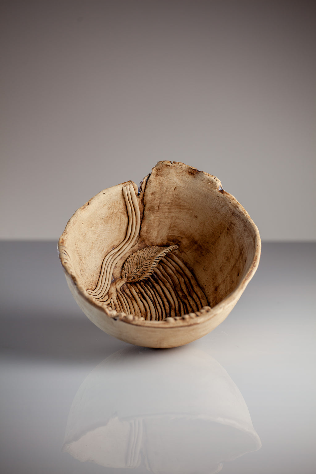 Surcos del la tierra II (bowl de hoja)