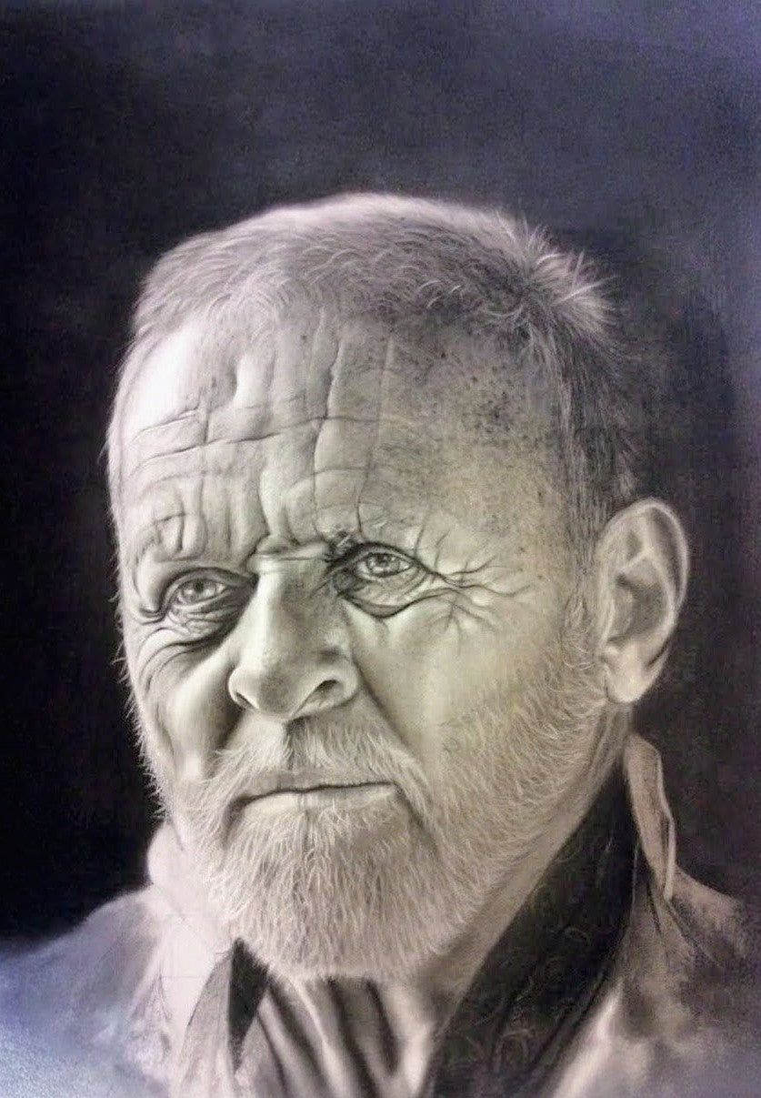 Retrato al carbón